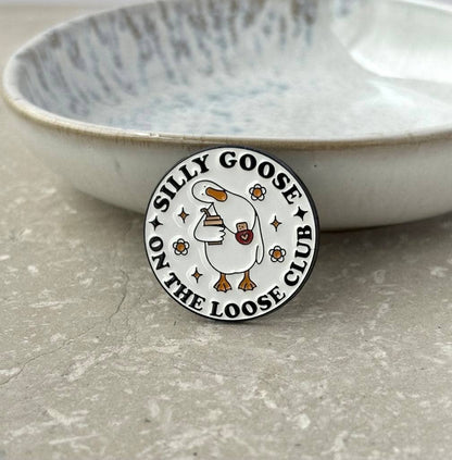"Goose On The Loose" Enamel Pin Badge
