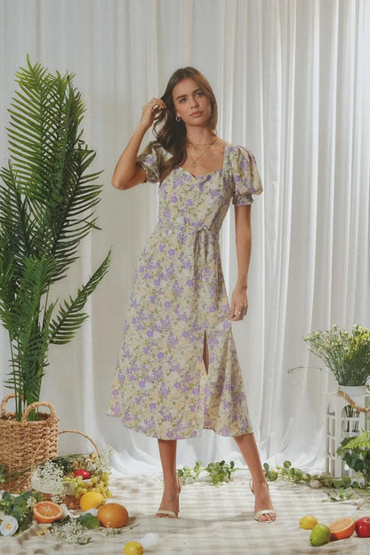 Elizabeth Floral Midi Dress  - FINAL SALE