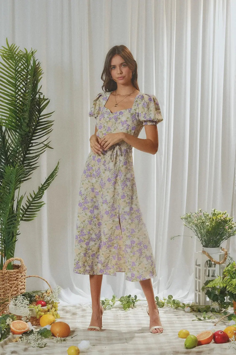 Elizabeth Floral Midi Dress  - FINAL SALE