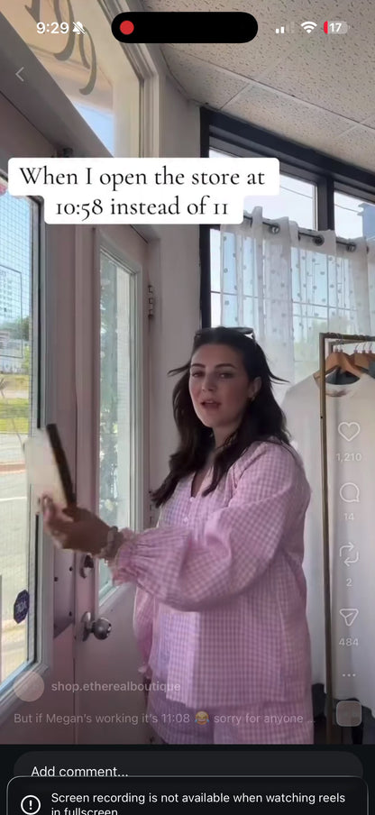 Megg Gingham Blouse- FINAL SALE