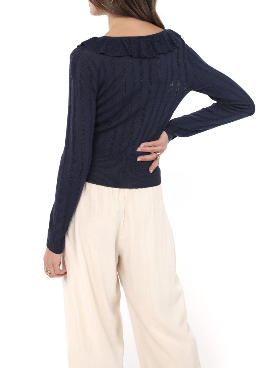 Maggie Ruffle Sweater