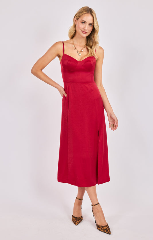 Romy Satin Bustier Dress