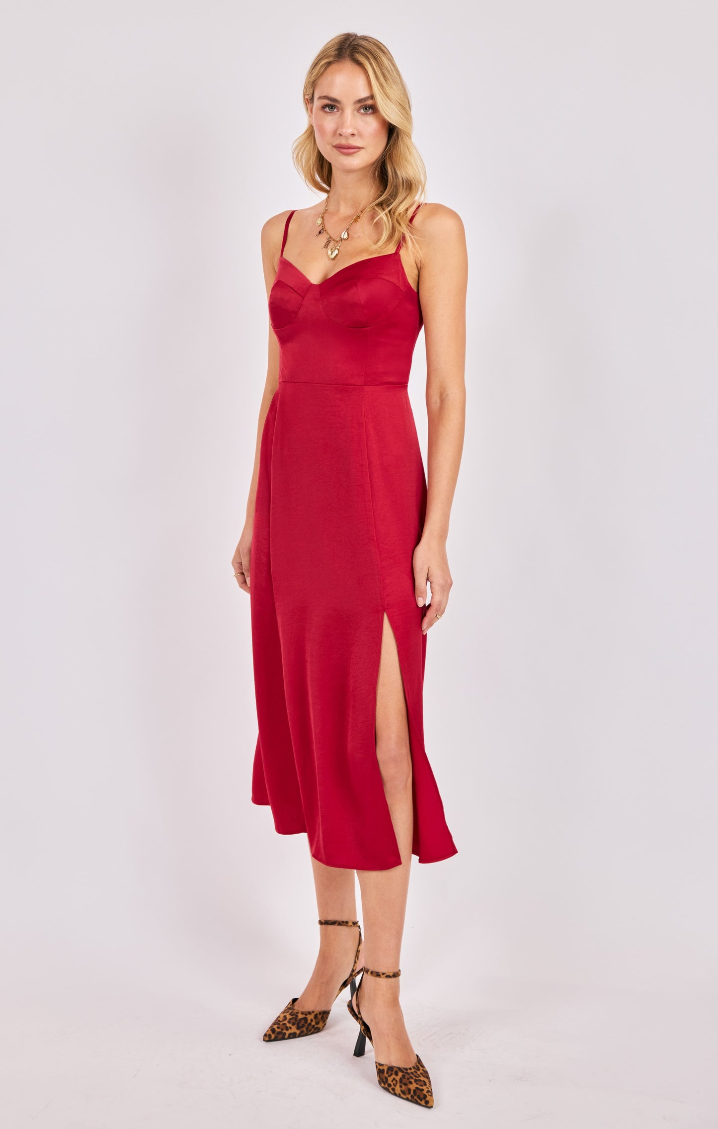 Romy Satin Bustier Dress