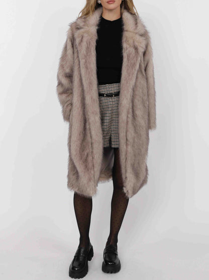 Pixie Tipped Vegan Fur Coat