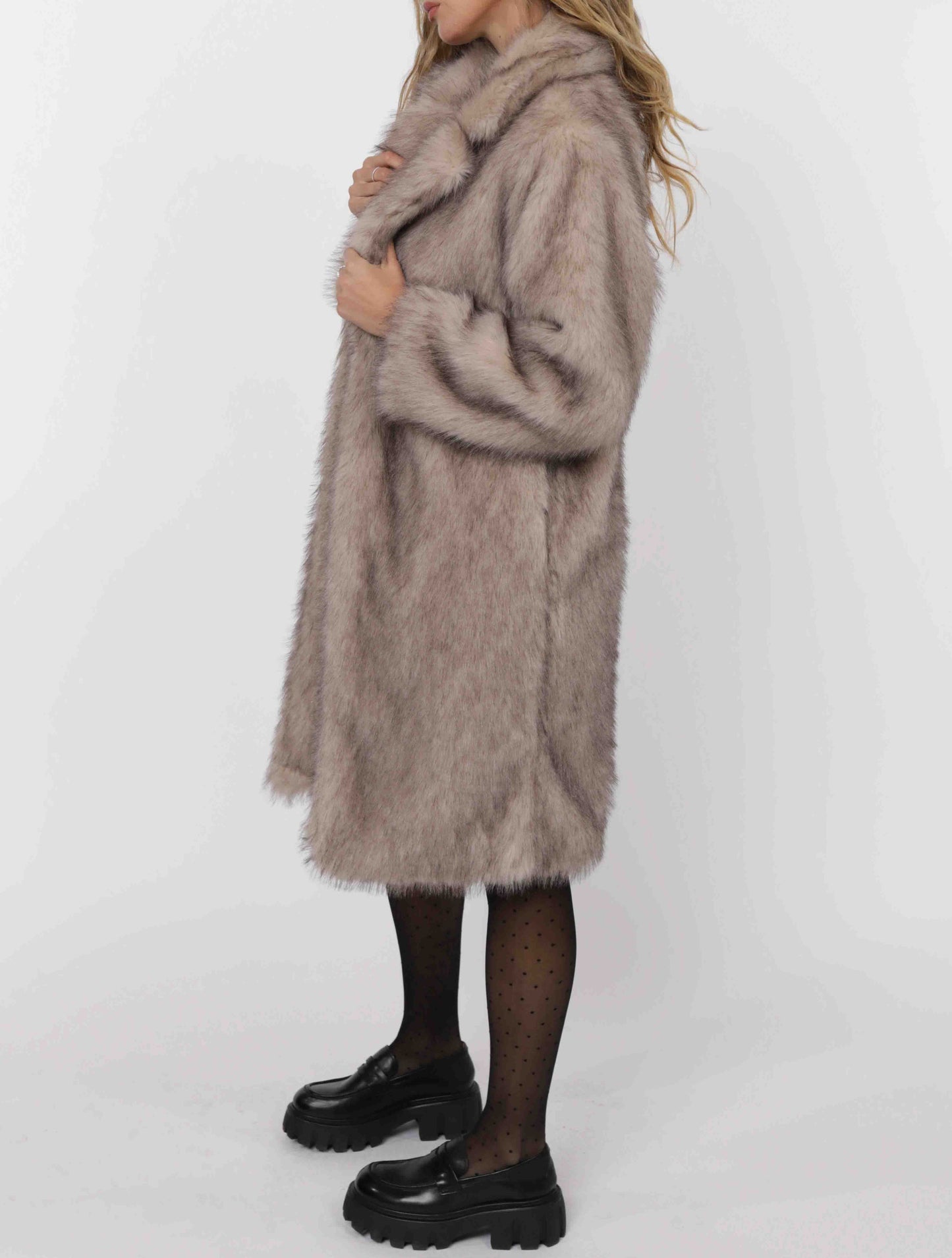 Pixie Tipped Vegan Fur Coat