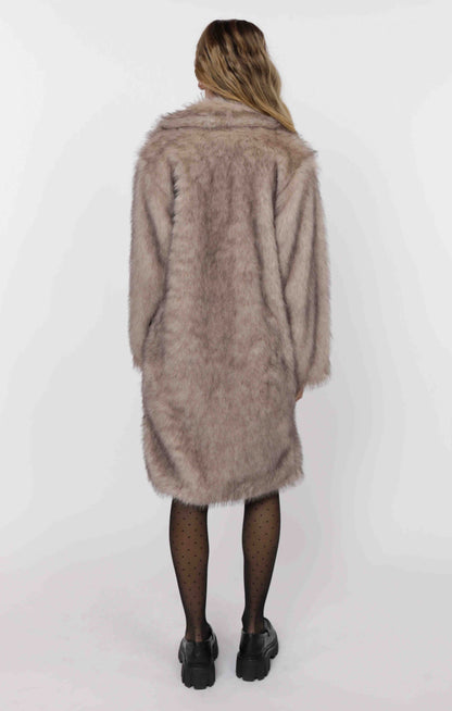 Pixie Tipped Vegan Fur Coat