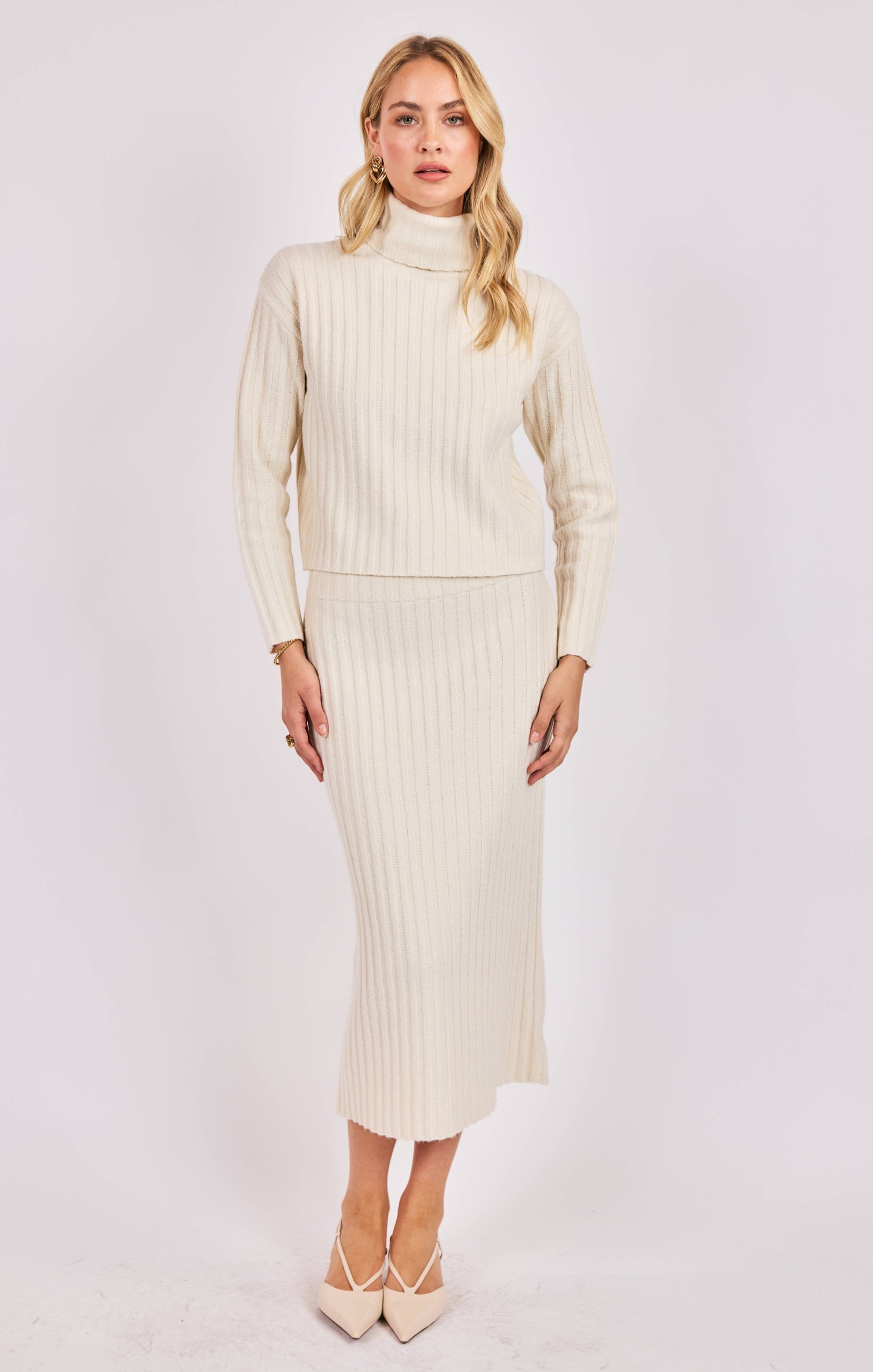 Cosette Turtleneck Rib Sweater