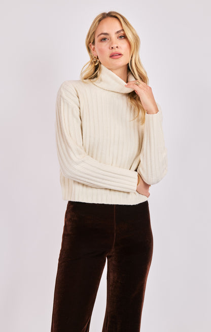 Cosette Turtleneck Rib Sweater