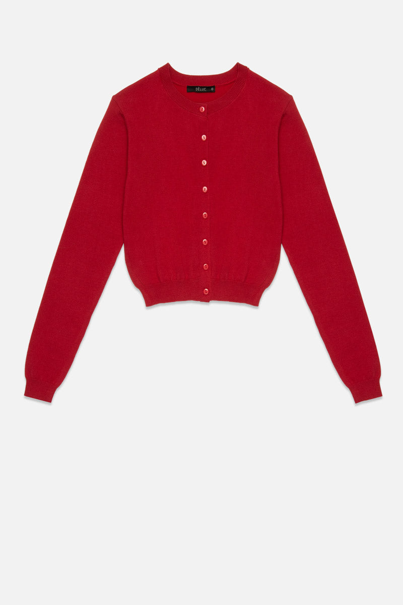 Clarke Cardigan in Red