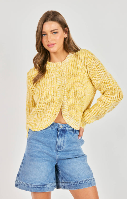 Sunroof Tulip Hem Cardigan