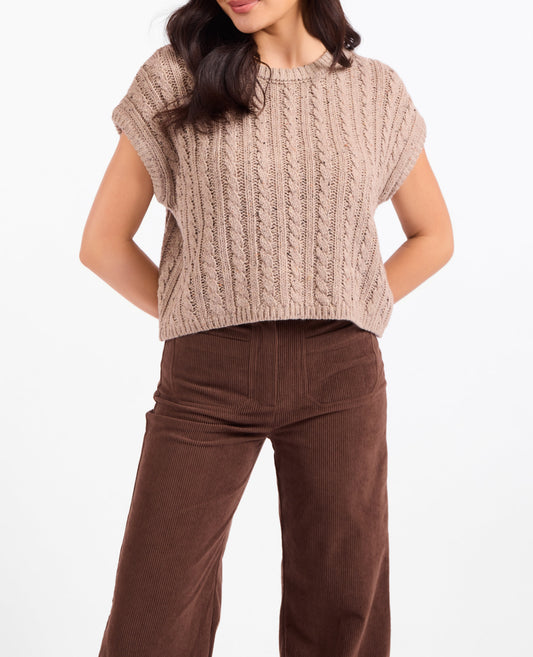 Effortless Cable Knit Sweater Tank