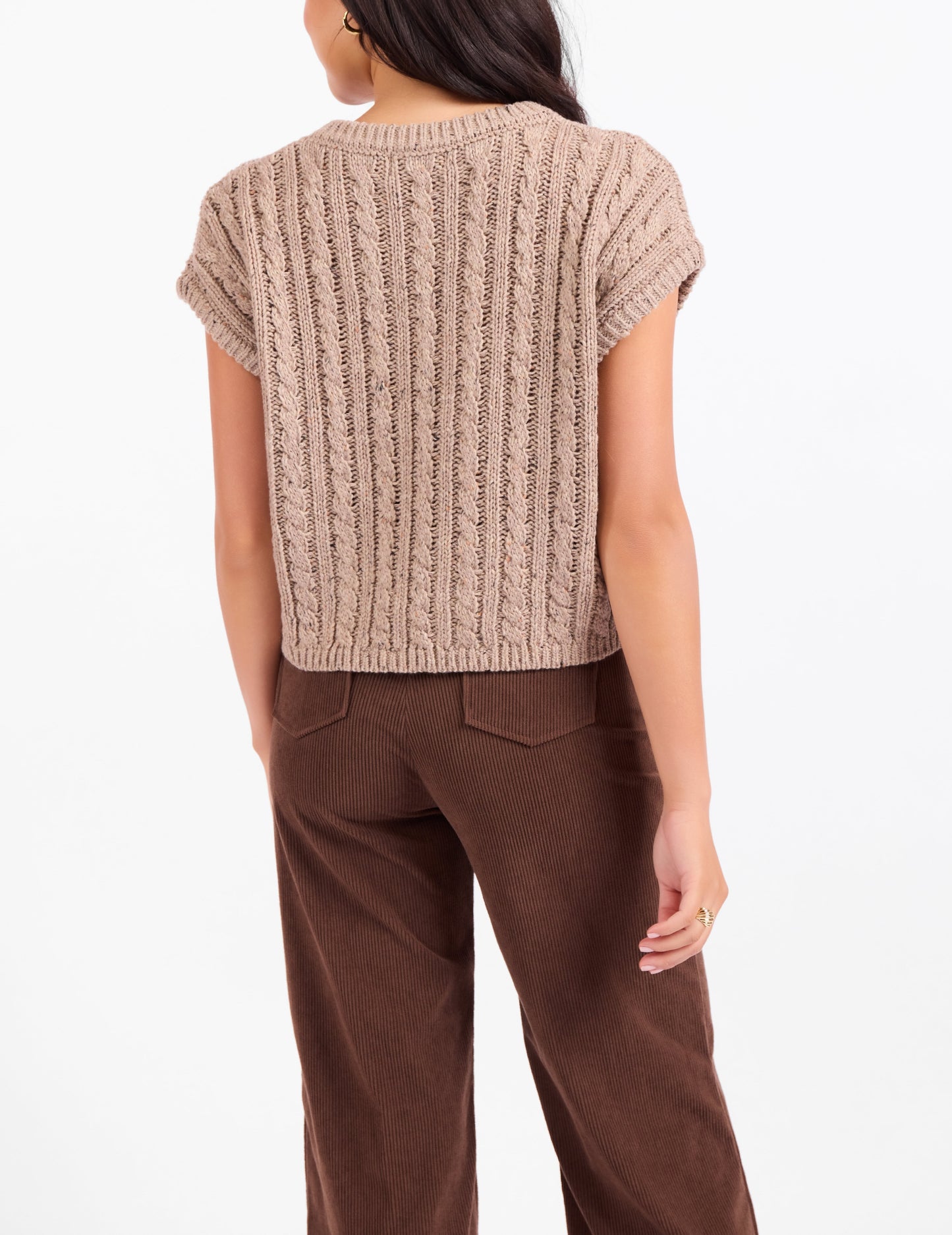 Effortless Cable Knit Sweater Tank