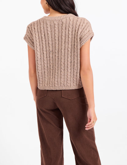 Effortless Cable Knit Sweater Tank
