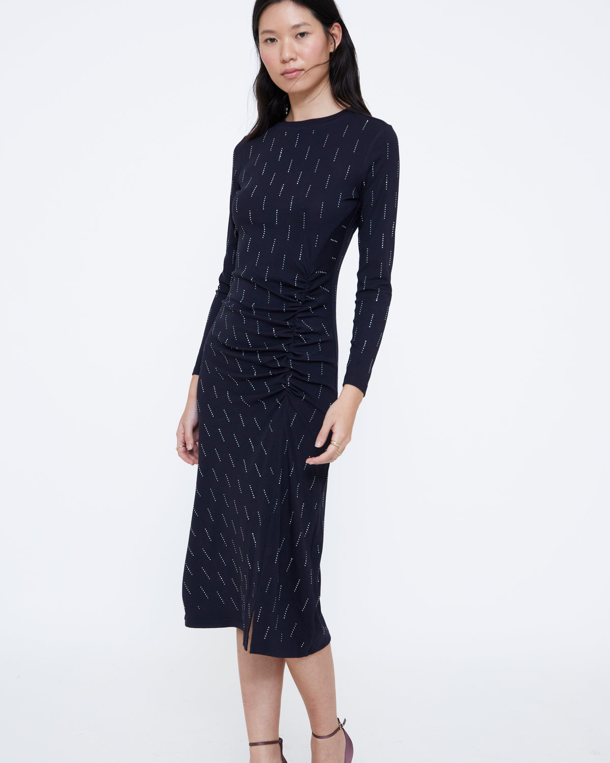 Thea Rhinestone Midi Dress