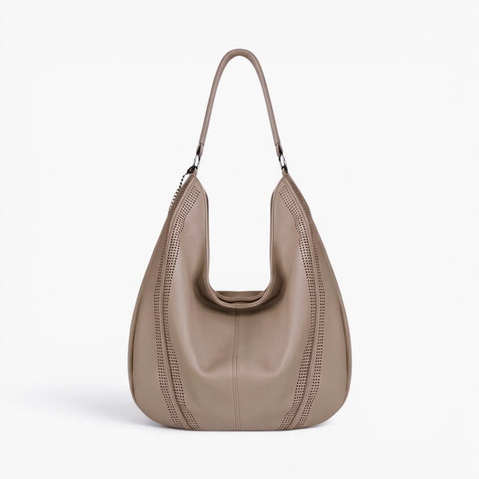Vivienne Taupe Vegan Hobo Bag