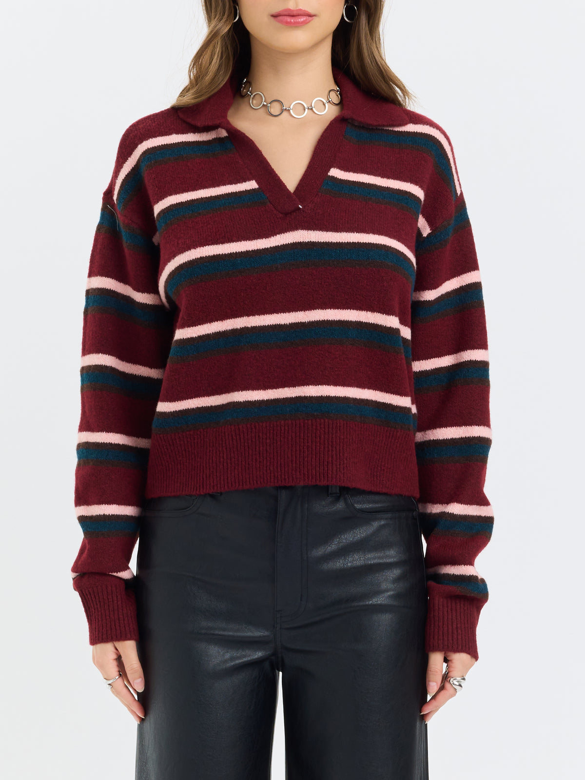 Lyric Collared Pullover Sweater