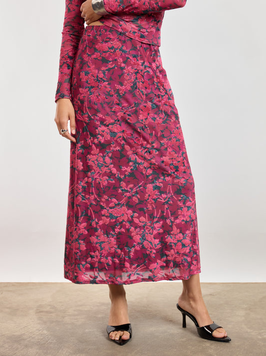 Velvet Rebellion Midi Skirt