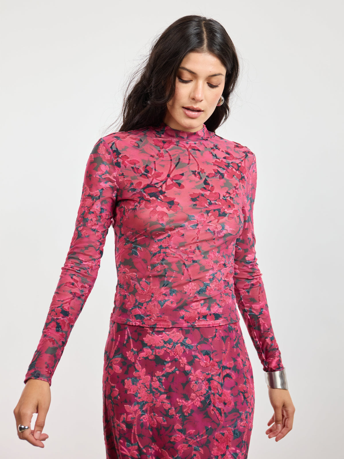 Velvet Rebellion Mock Neck Top
