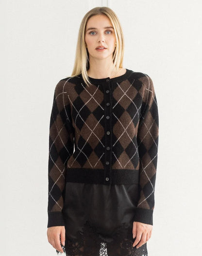 Little Sister Argyle Cardigan