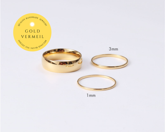 1mm Brielle Gold Stacking Ring
