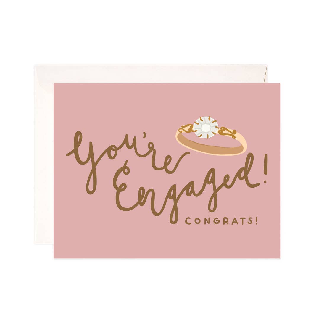 Engaged Ring Greeting Card