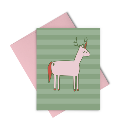 Christmas Unicorn Card