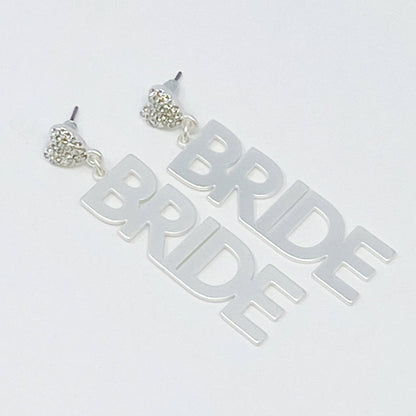 Say I Do Bride Earrings in Silver