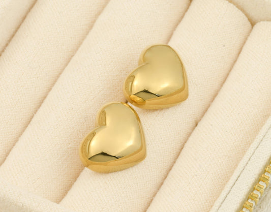 Puffy Heart Studs