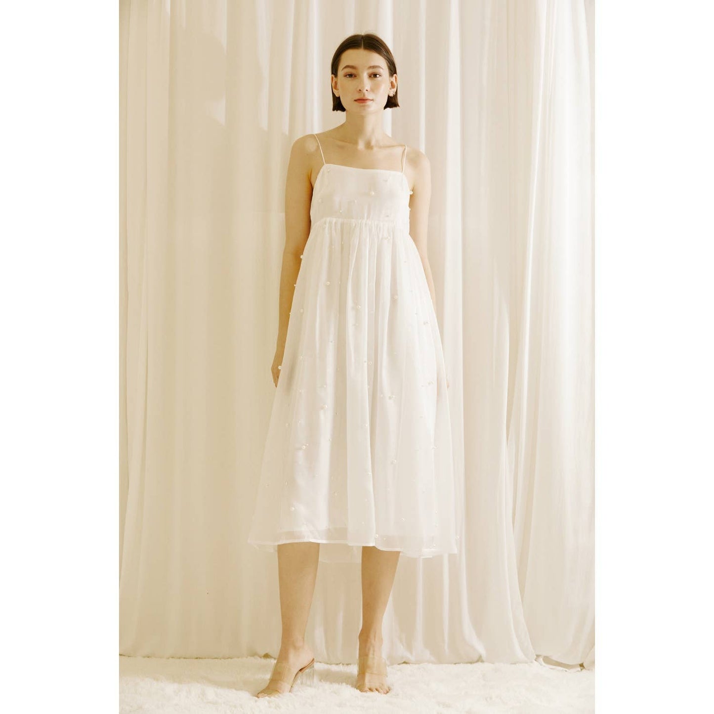 Romantic Pearl Midi Dress - FINAL SALE