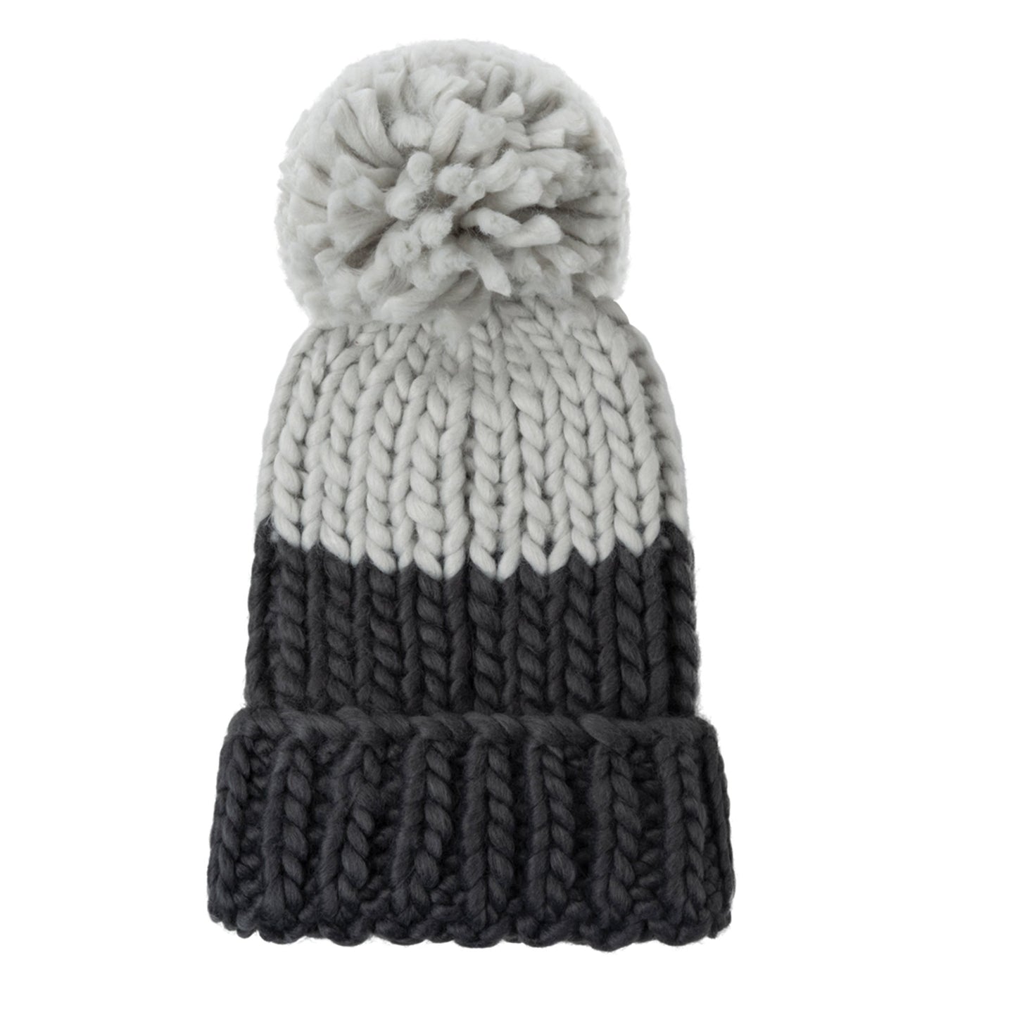 Colorblock Hand Knit Beanie (3 colors)