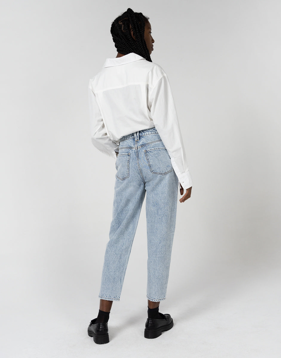 Taylor-Barrel Crop Jeans -  Lucid