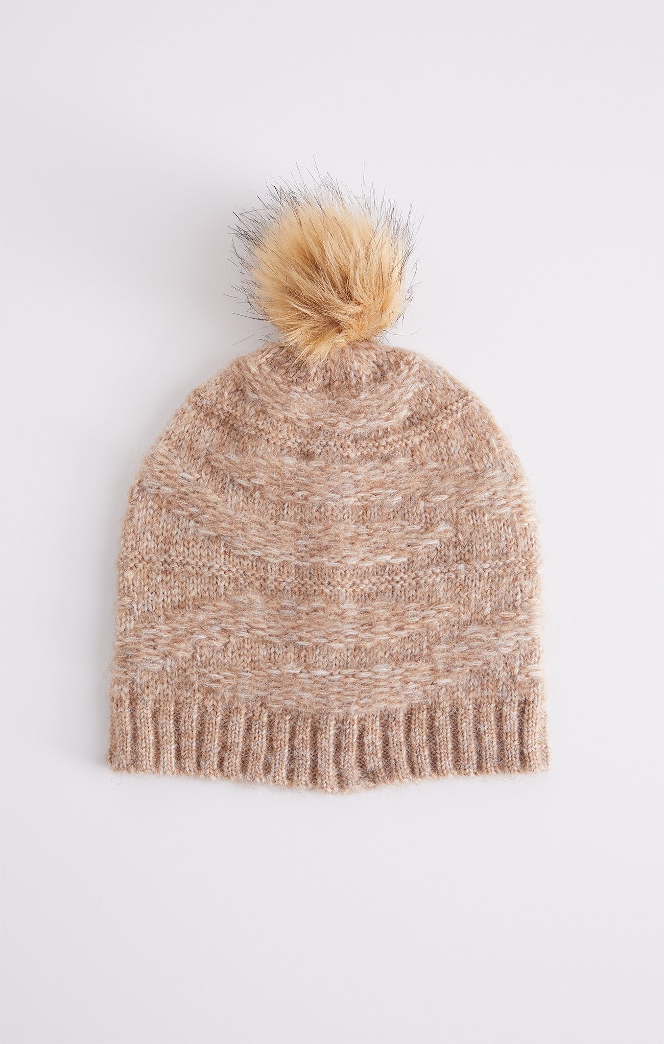 Cable Beanie-Oatmeal