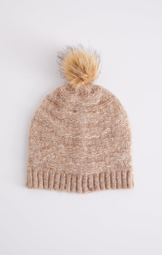 Cable Beanie-Oatmeal