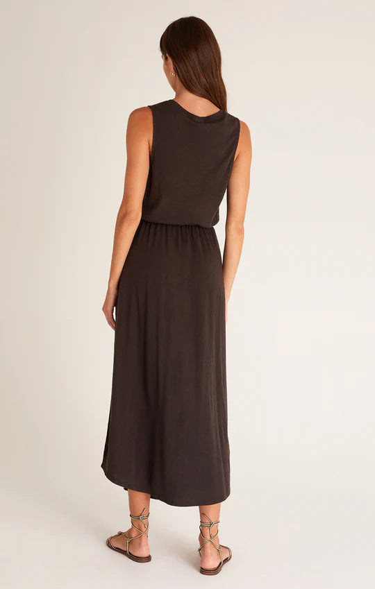 Lovewell Slub Maxi Dress - Vintage Black