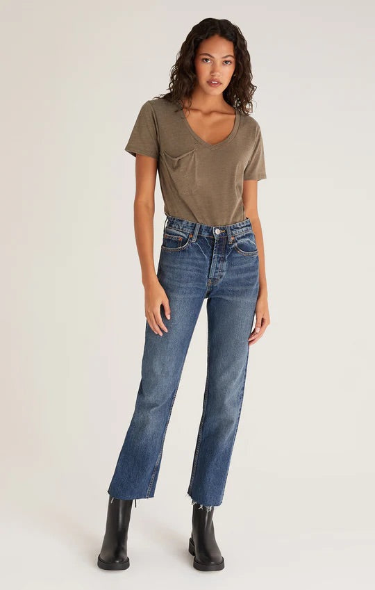The Pocket Tee - Olive Night