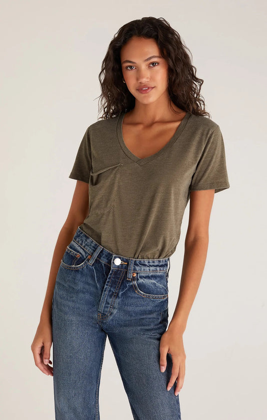 The Pocket Tee - Olive Night