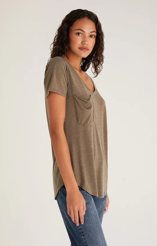 The Pocket Tee - Olive Night