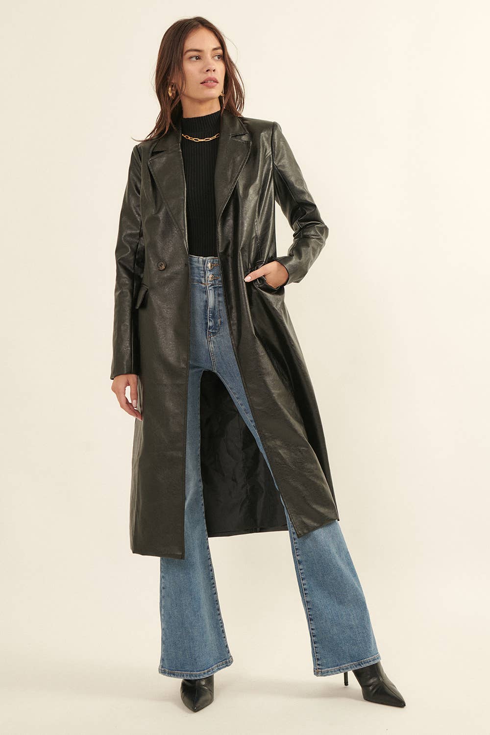 Kendall Faux Leather Coat