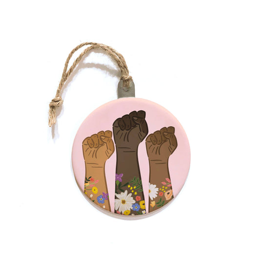 BLM Fists Christmas Ornament