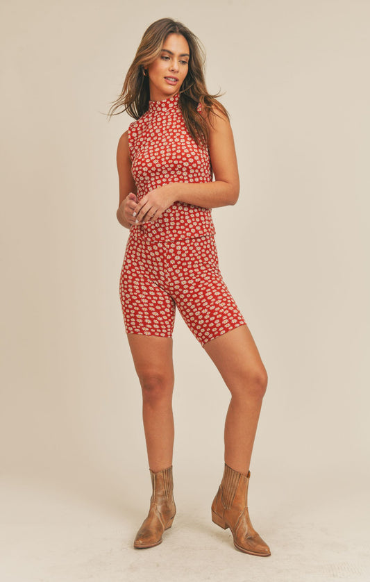 Playful Petals Biker Shorts