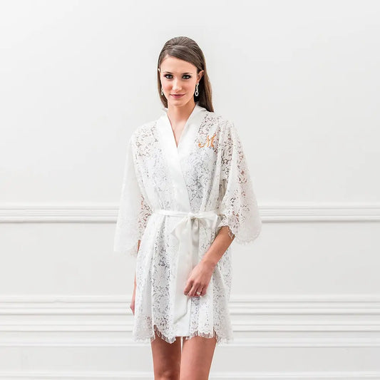 Lace Bridal Robe