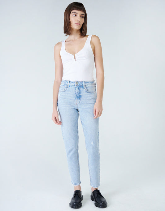 Debbie Step Mom High Waist Slim Fit - Rockaway