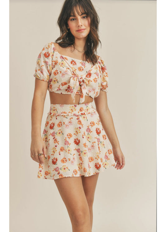 Moments of Joy Ribbon Front Crop Top